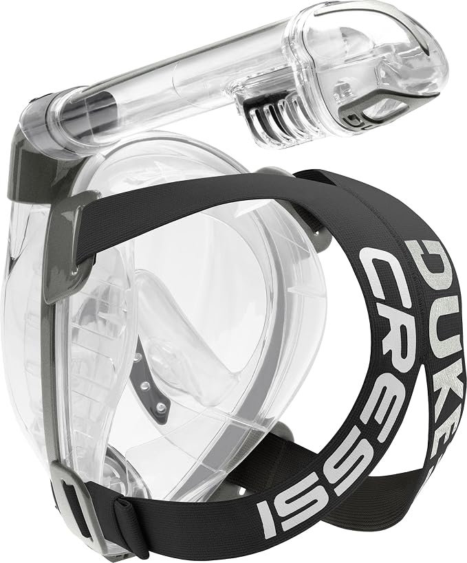 Cressi Adult Snorkeling Full Face Mask - Wide Clear View, Anti-Fog System - Easy Breathing: Safety First - New 2019 - Duke Dry: Designed in Italy: Quality Since 1946
