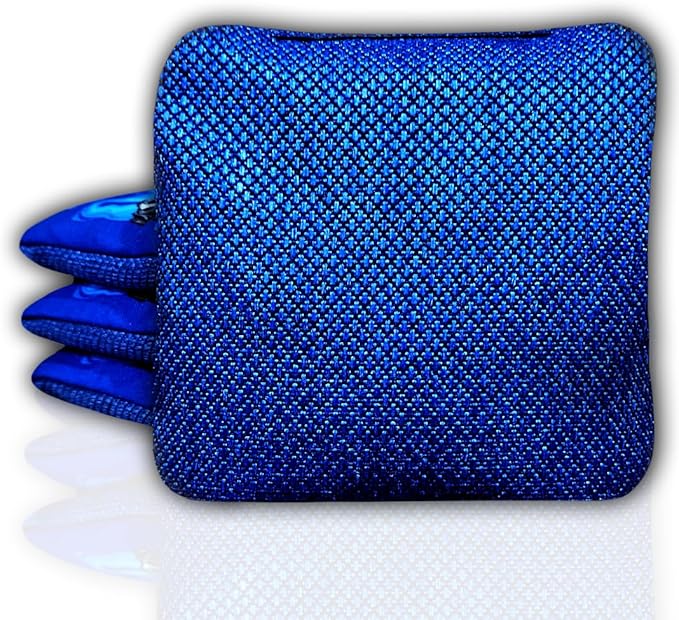 Killshots Cornhole | Annihilator Series | Limited Edition | Premium Cornhole Bags | Double-Sided Stick & Slide | Durable | Resin Filled | Regulation 6x6, 16oz | Set of 4 (Blue Reaper)