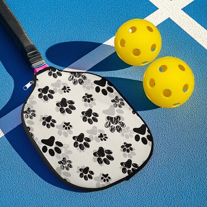 Blue Camo Corgi Pattern Print Pickleball Paddle Covers Only Paddles Holder Sleeve Fits Most Rackets