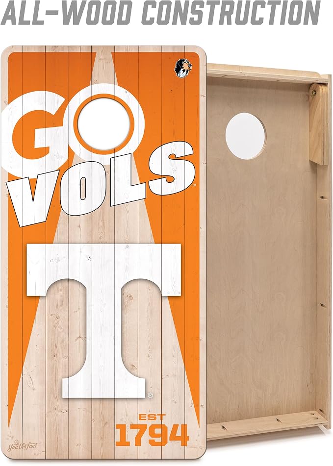 YouTheFan NCAA 2’ x 4’ Professional Wood Cornhole Game