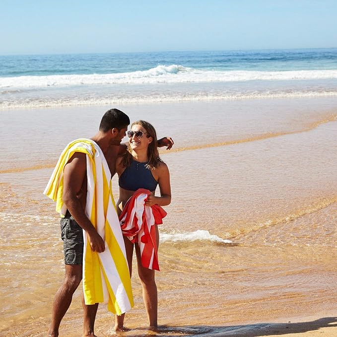 Dock & Bay Beach Towel - Quick Dry, Sand Free - Compact, Lightweight - 100% Recycled - Includes Bag - Cabana - Set A (4), Extra Large (200x90cm, 78x35)