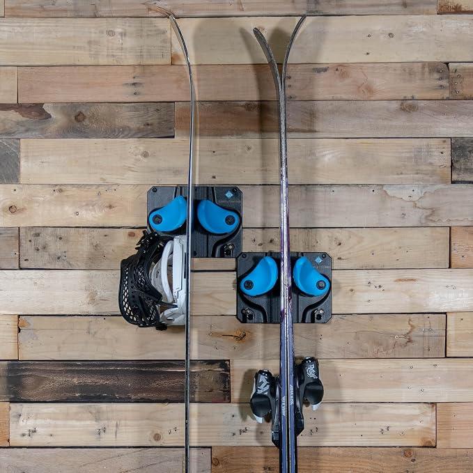Gravity Grabber - Ultimate Ski & Snowboard Wall Rack | Secure, Non-Slip Storage | Fits Any Ski/Board | Garage Organization | Ski Storage Rack | Snowboard Storage Rack | Winter Gear Organizer | 2 Pck