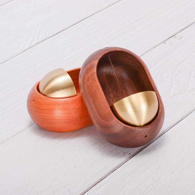 Shopkeepers Bell - Magnetic Attached Doorbell for Door Opening - Unique Office Ornament and Hanging Decoration for Business Entrance, Fridge Sticker and Barn Door (Walnut Oval)
