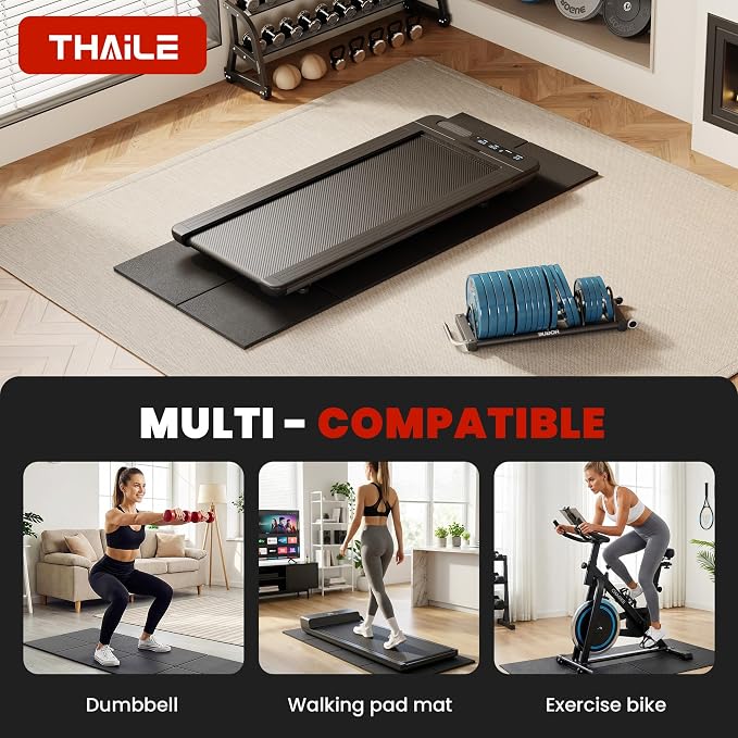 Walking Pad Mat Treadmill Mat for Carpet Floors,55x24 Hardwood Floor Protection, Mats for Under Walking pad/Treadmill/Bike/Exercise Equipment on Carpets, Noise Shock Absorption, Stationary
