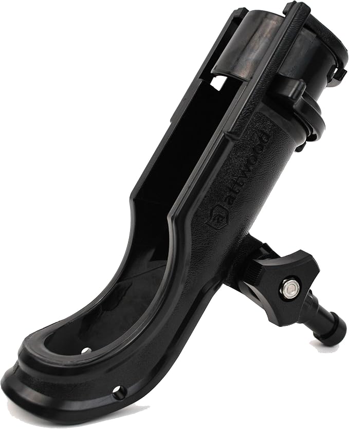 Attwood 5009-4 Heavy-Duty Adjustable Rod Holder with Combo Mount, Black Finish