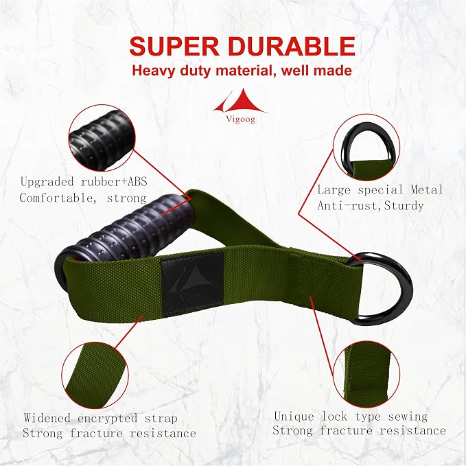 Heavy Duty Gym Workout Handles Attachment for Cable Machine,Resistance Band,Pulley System Home Exercise Equipment, Comfortable and Stronger Grip