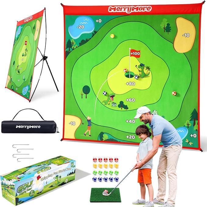 Golf Chipping Game Set: Portable Indoor & Outdoor Sticky Golf Games Fun, Family Backyard Yard Golf Target Game Set (Golf Club Not Included)