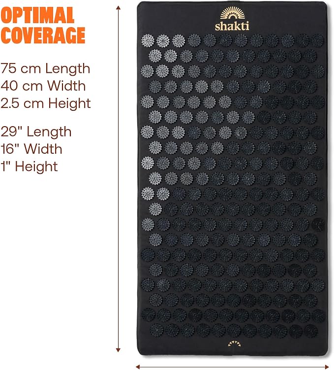ShaktiMat Acupressure Mat for Relaxation, Massage Muscles, Aid Sleep & Unlock Inner Tension, Similar to Acupuncture, No Needles Required