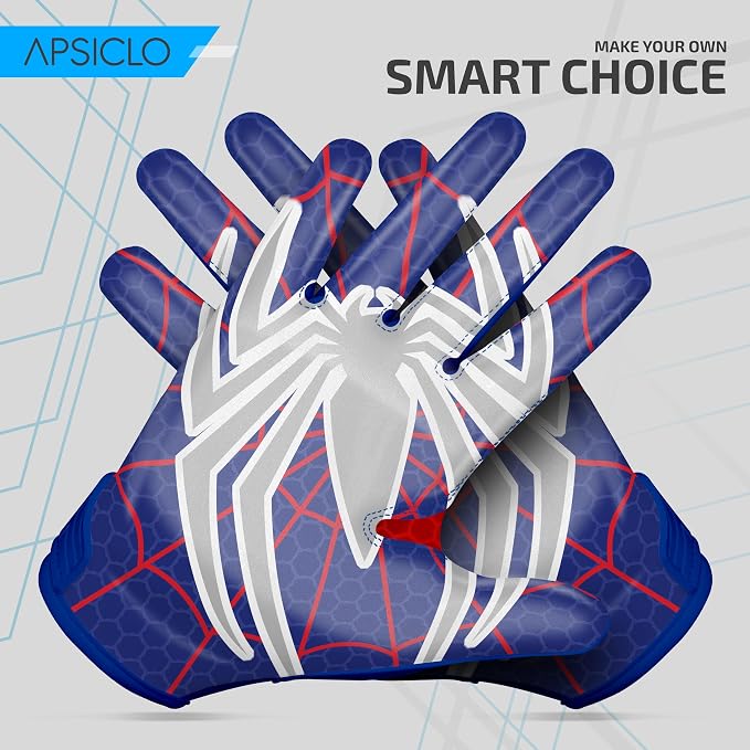 Sticky Football Receiver Gloves Silicone Grip Youth & Adult Sizes