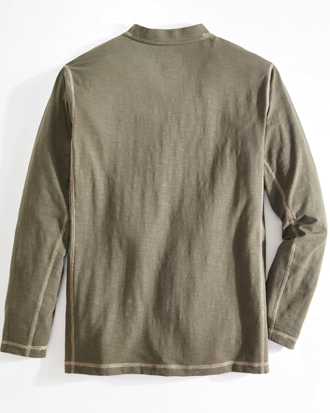 Venado Henley Long Sleeve Shirts for Men - Mens Henley with Flex Material