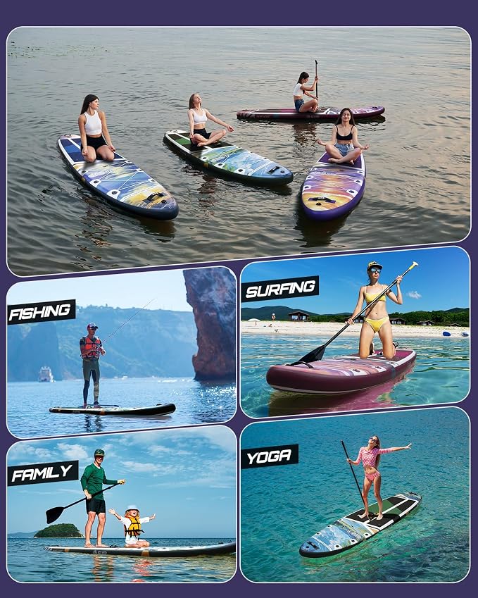 ESUP Extra Wide Inflatable Paddle Board 11’6" ×34/35" ，Super Stable Stand Up Paddleboards for 2 Person/Family/Large Size, Inflatable SUP with Paddle, Pump & Shoulder Strap