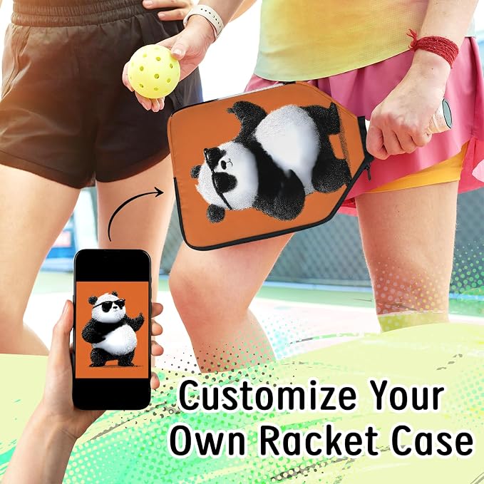 Stripe Design Pickleball Paddle Cover - Protective Polyester Sleeve for Paddles