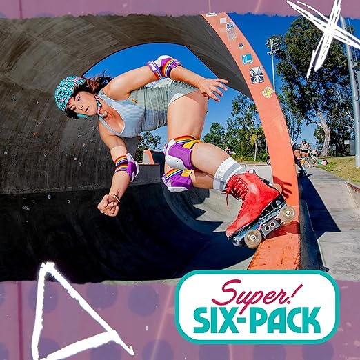 187 Killer Pads Six Pack Pad Set, Protective Gear for Elbows, Knees, and Wrists - Ideal for Skateboarding, Roller Skating, and Inline Skating