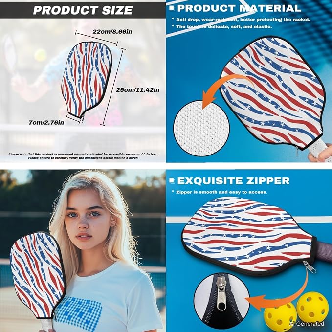 Pickleball Paddles Set 3PCS Pickleball Paddle Case Pickleball Racket Pickleball Bag Ideal for Beginners Gifts