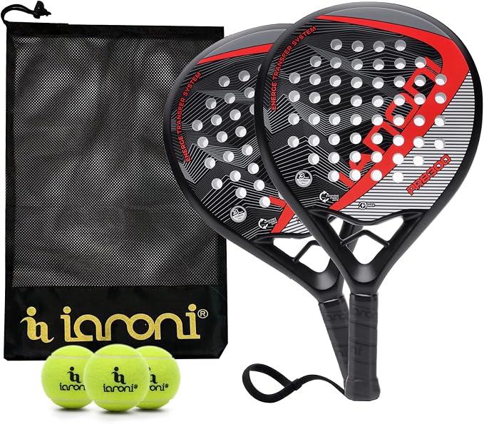 Padel Racket Carbon Fiber Surface with EVA Memory Flex Foam Core Lightweight Padel Racquet