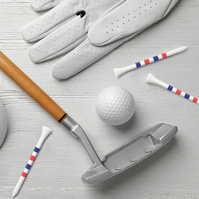 Sosation 200 Pieces Bamboo Golf Tees 3-1/4'' Inch Wooden Golf Tees Reduce Friction and Side Spin