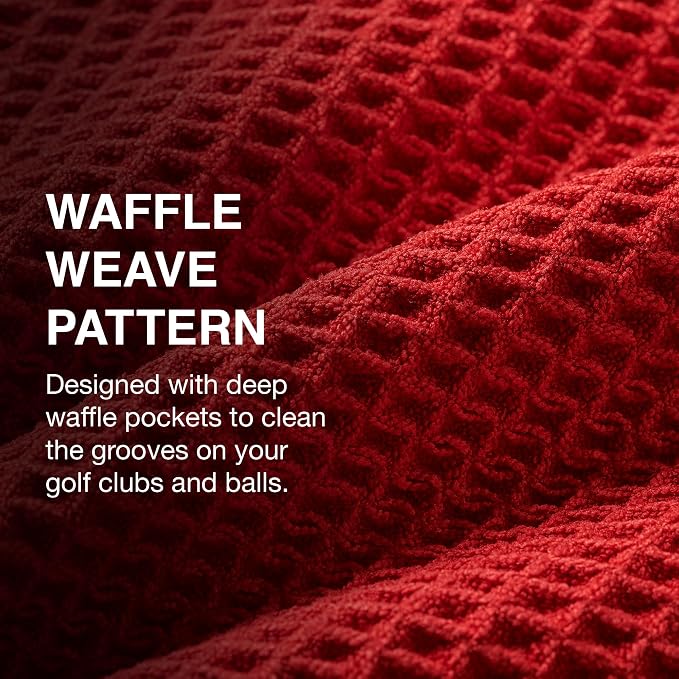 Ghost Golf Magnetic Towel (Caddie) - Premium Ultra-Absorbent Microfiber Golf Towel with Magnet for Golf Carts or Clubs - 18" x 40" Golfing Gear - Waffle Weave Pattern (Kelly Green)