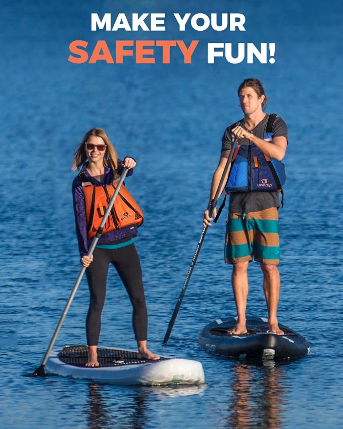 Owntop Adult Swim Vest - Adjustable Safety Strap & Premium Buoyancy for Paddle Sports, Kayaking, Canoeing, Boating
