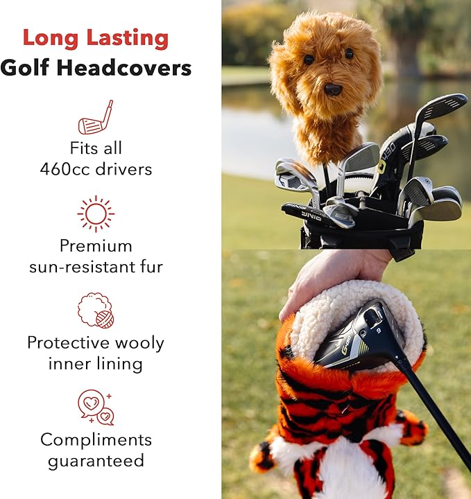 Daphne's Headcovers Gopher Driver Headcover Funny Golf Club Cover Stylish Protection for Club Headcover Men and Women
