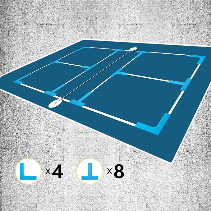 Court Lines Marker Kit Throw Down Markers Create Your Own Mini Pickleball Tennis Court