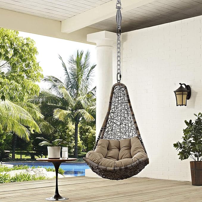 SELEWARE Hammock Chair Hanging Kit, Stainless Steel Bearing Swing Hanger with Heavy Duty Spring and Chain, Ceiling Mount for Hanging Indoor Outdoor Swing, Hammock Chair, Heavy Punching Bags