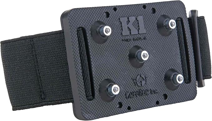 K1 Mid-Sole Ice Cleats for Men & Women - Rotatable Traction Aids For Winter Snow - Original Profile - Black