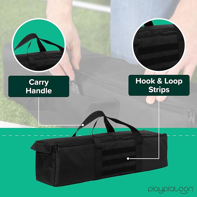 Play Platoon Cornhole Bag Carrying Bag, with 4 Separation Pouches, Black