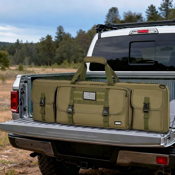 28" 32" 36" 42" 46" 48" 51" 55" Soft Double Rifle Bag, Portable Long Rifle Bag for Outdoor Hunting Shooting, Gun Case Storage & Transportation, with Multiple Colors