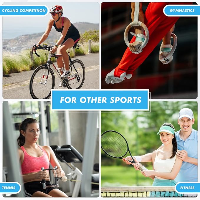 Junkin 4 Pairs Gymnastics Hand Grips for Beginners Kids Gymnastic Palm Pull-up Protection Sports Accessories for Children Boys Girls Workout Exercise