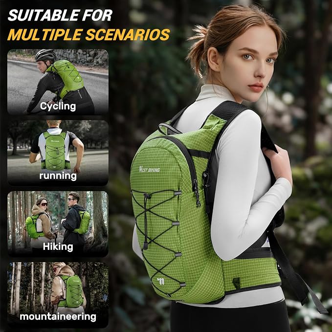 Lightweight Hydration Backpack with 2L Water Bladder Running Hydration Vest Backpack Specialized Hydration Pack for Cycling, Hiking, and Mountaineering