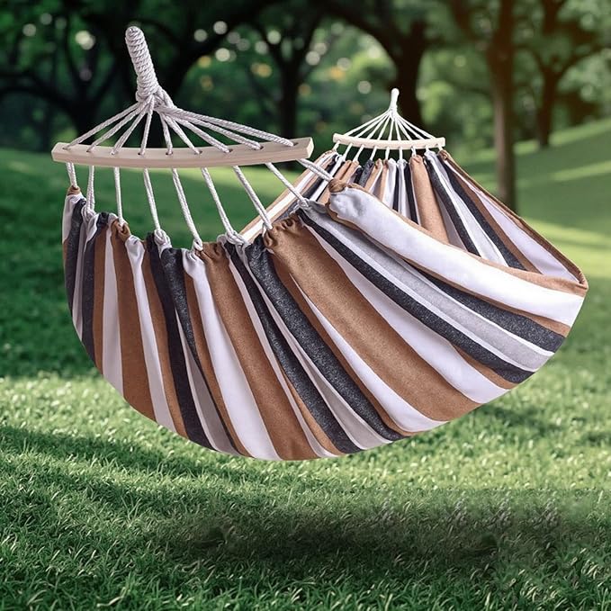 Portable Camping Hammock Lightweight Fabric Hammock for Backpacking, Beach, Patio, Backyard, Outdoor (Blue)
