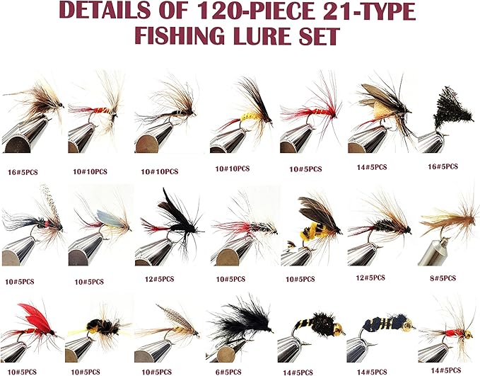 Nymphs for Fly Fishing Kit Premium Hand Tied Trout Bass Flies with Fly Box
