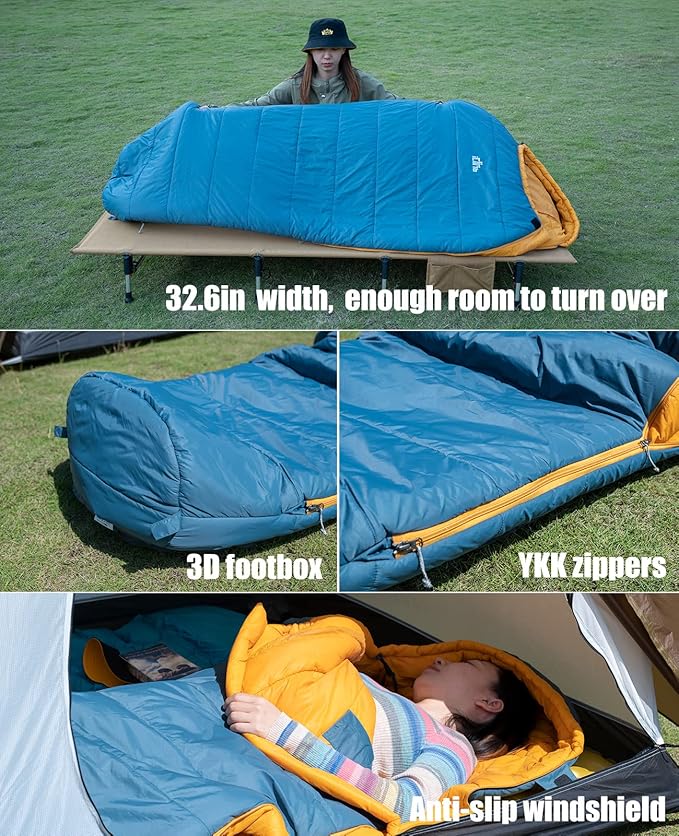 iClimb 1 3M Thinsulate Insulation Warm Blanket and 1 3M Thinsulate Insulation Sleeping Bag, Ultralight Compact for Adults Outdoor Camping Backpacking Hiking