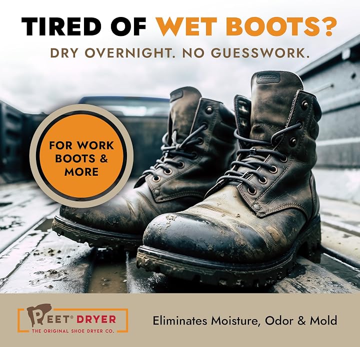 PEET, Original Dryer, Electric Shoe Dryer, Work Boots, Outdoor Gear, Athletic Gear, Silent,Energy-Efficient, Made in USA