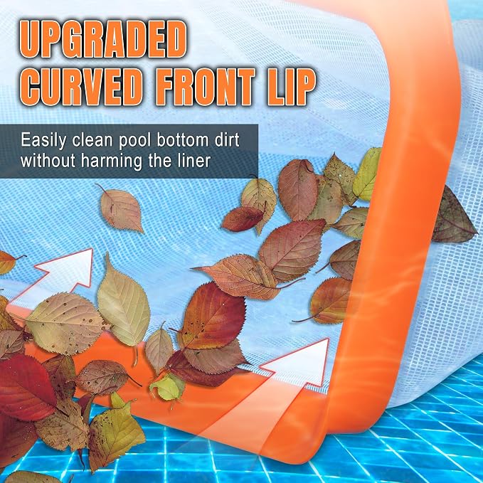 Pool Cleaning Kit, Aluminum Skimmer Net with 7.5Ft Telescoping Pole & 17.5” Brush Head, Heavy Duty Pool Maintenance Set for Inground Above Ground Swimming Pools, Easily Remove Leaves, Debris