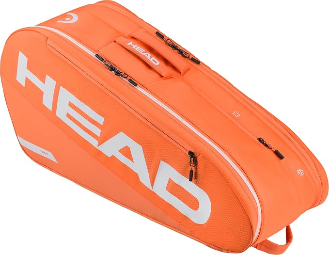HEAD Tour Racquet Bag M (6R) Tennis Bag - Holds Up to 6 Racquets, CCT+ Climate Control Technology, 2 Main Compartments, Shoe Pocket & Backpack Carry System