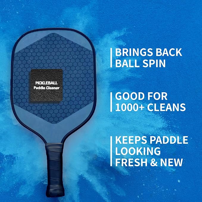 5-in-1 Pickleball Paddle Eraser Kit - [2 Erasers, Microfiber Towel, Soft Brush & Pouch] Raw Carbon Fiber Cleaner & Grit Restorer Set