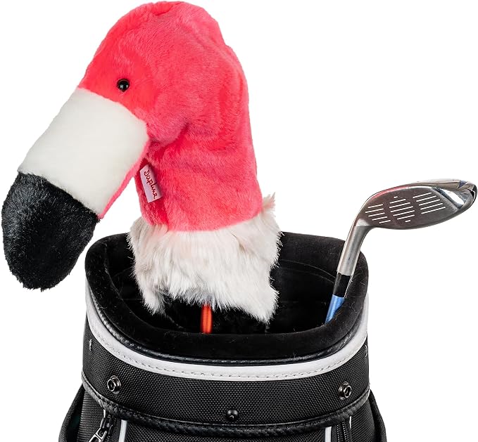 Daphne's Headcovers Flamingo Hybrid Headcover | Premium Hybrid and Fairway Wood Headcovers | Funny Golf Club Covers | Stylish Protection for Club | Men's Golf Gear | Hybrid Headcover for Men and Women
