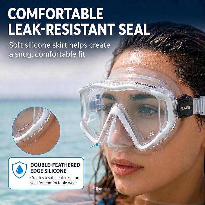 Rapido Clareza Three Lens Mask and Snorkel Combo