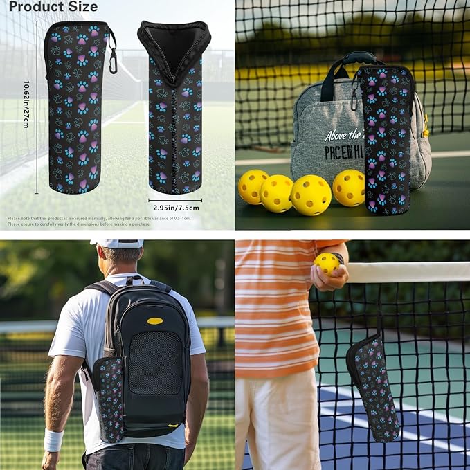 Pickleball Paddles Set 3PCS Pickleball Paddle Case Pickleball Racket Pickleball Bag Ideal for Beginners Gifts