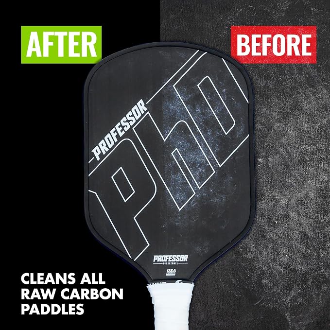 Professor Pickleball - Carbon Cleaner, Premium Pickleball Paddle Eraser for Raw Carbon Fiber Paddles, Effortless Residue Removal, Quick & Effective, Eliminates Ball Residue, Dirt, Scratches
