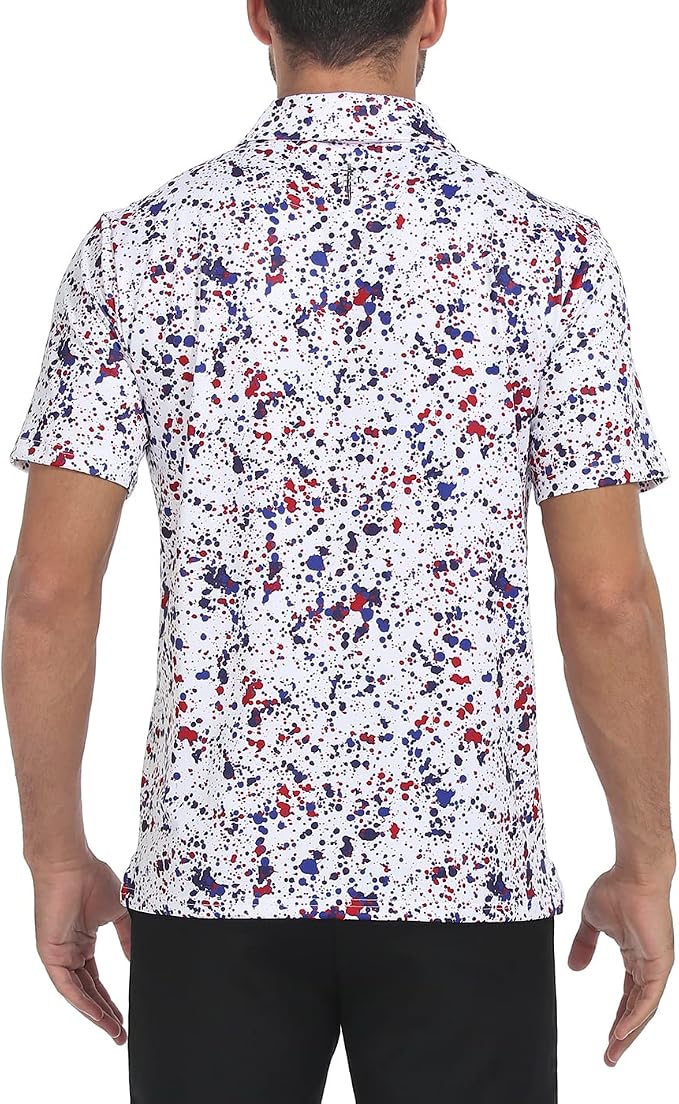 LRD Golf Shirts for Men UPF 50 Moisture Wicking Short Sleeve Polo Shirt