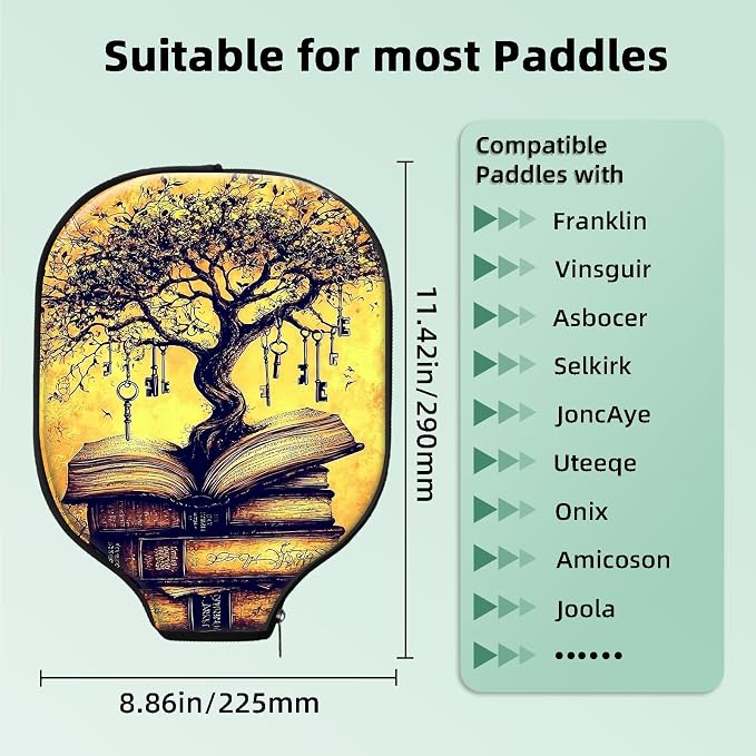Pickleball Paddle Cover- Premium Water-Resistant Racket Sleeves with Reinforced Zippers, Universal Fit for USAPA Standard Paddles, Extra Padding Protection 6
