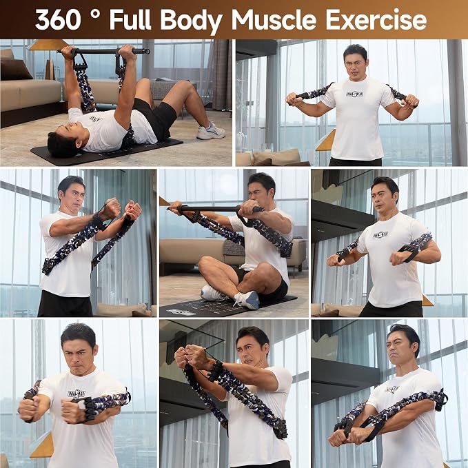 Innstar Multi-Function Resistance Bands for Working Out, Push Up Exercise Bands Resistance Bands Set for Bench Press Gym Equipment, Home Workout, Travel Portabl