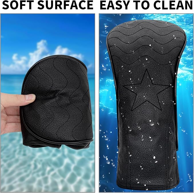 Golf Accessories Golf Club Covers for Golf Driver Headcovers Fairway Wood Headcover Hybrid Head Covers for Men Women Golfer Fit the Most Brands