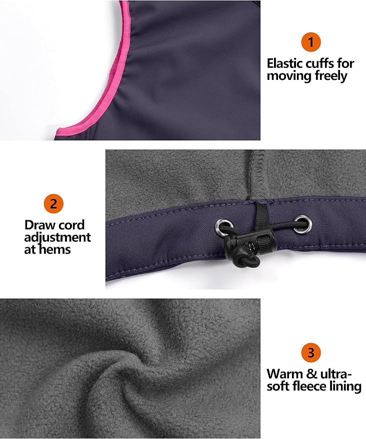 Little Donkey Andy Women's Fleece Lined Softshell Vest Lightweight Windproof Sleeveless Jacket for Hiking Outdoor Travel Golf