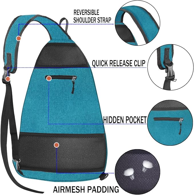 Pickleball Bag - Pickleball Bags for Women Men - Pickleball Backpack - Travel Pickleball Paddle Case, Pickle Ball Bag for Pickleball Paddle Tennis Racket, Protable Pickleball Sling Bag