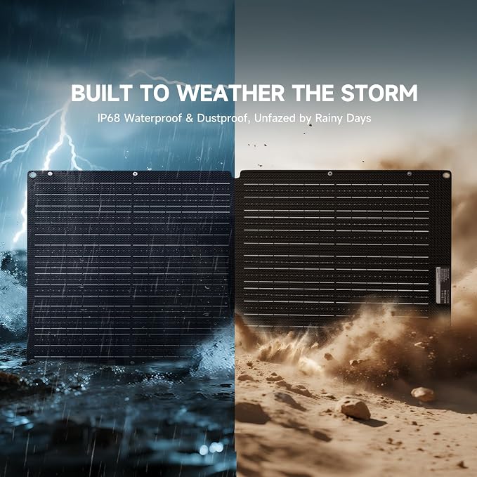 ALLPOWERS SOLAX SE100 100W Portable Solar Panel, High-Efficiency 23%-25% Monocrystalline Folding Solar Charger for Solar Generator, Camping&RV, 12V/24V Compatible, IP68 Waterproof