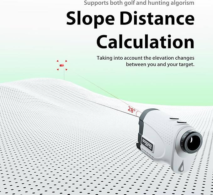 Gogogo Sport Vpro GS24 Golf & Hunting Laser Rangefinder, 7X Magnification, 1200 Yard Distance Measuring Range Finder with High-Precision Flag Pole Locking Vibration Function Slope Mode Continuous Scan