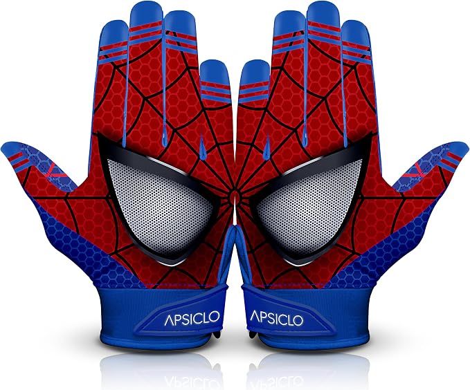 Sticky Football Receiver Gloves Silicone Grip Youth & Adult Sizes